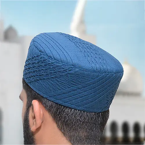 CHINA MADE HARD HAT / KUFI / TOPI / TAKKE / CAP - WHITE - Pack of 4
