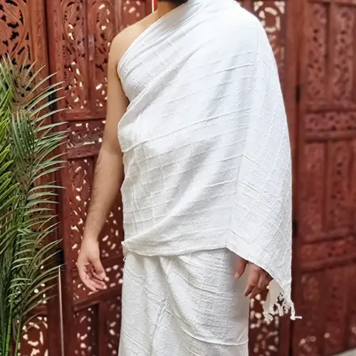 Fine Quality Soft Terry Cotton Ihram or Ehraam For Men | Hajj & Umrah Essentail