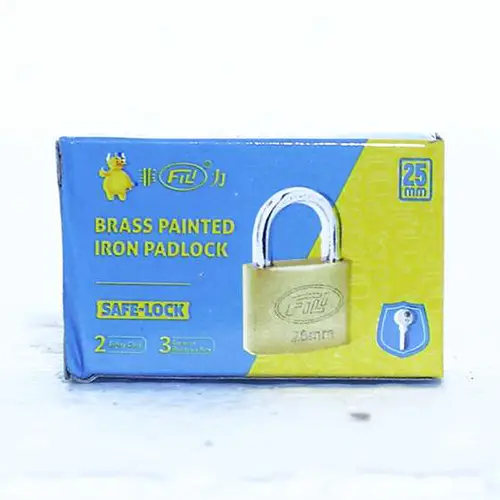 Brass Painted Iran Pad Lock 25mm (562)