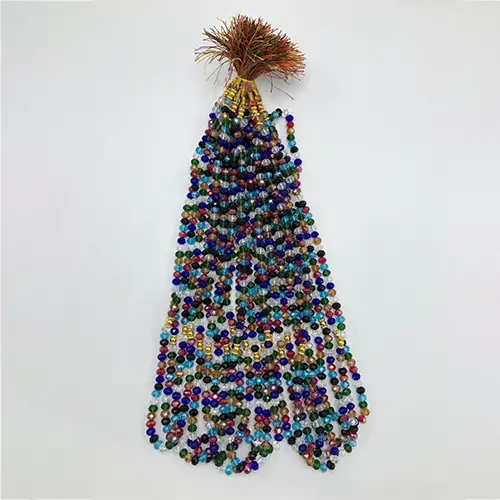 Premium Multi Color Crystal Tasbih – 8mm 100 Beads Prayer Tasbeeh hand Made - Color Multi