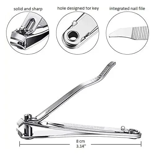 Heavy Duty Stainless Steel Nail Clippers Nail Cutter Grooming Tool - Pack Of 1: Durable, Safe, Hygienic - Men And Women, Clean And Smooth Cuts, Easy Home Manicure And Pedicure.
