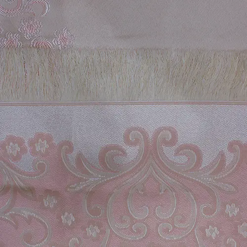 Silk Janamaz With Bag - Foldable Travel Prayer Mat - Color Pink