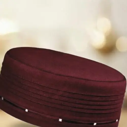 Aram koofi blue Premium Quality Suiting Fabric Soft Namaz Topi Prayer Cap Islamic Hat